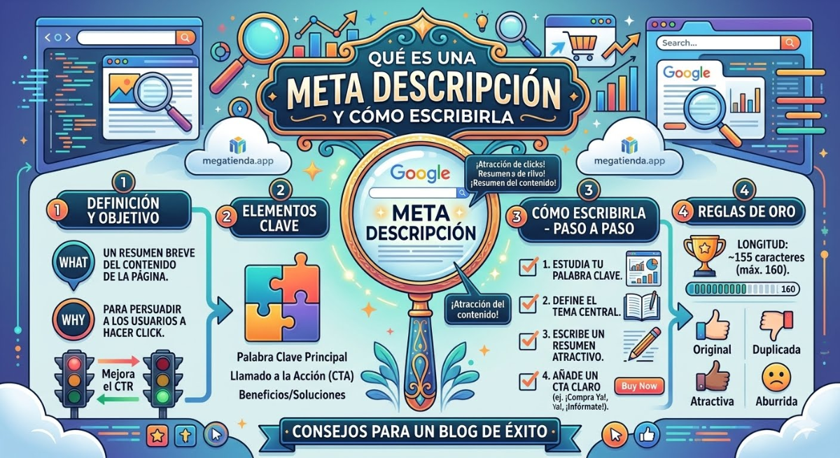 Qué es una meta descripción y cómo escribirla para SEO
